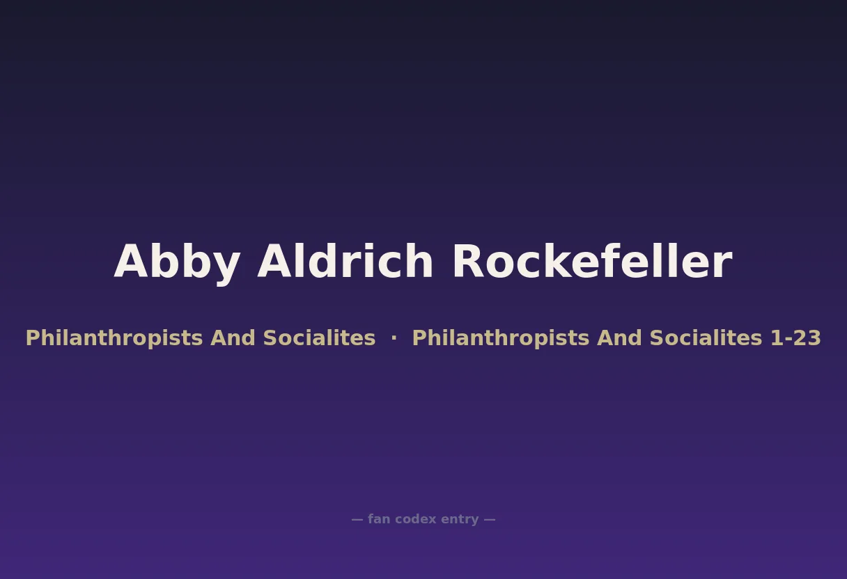 Abby Aldrich Rockefeller