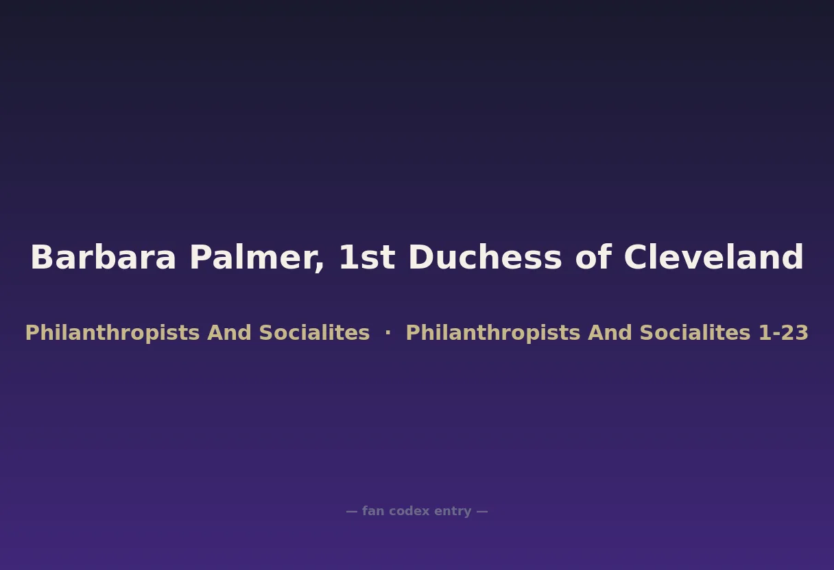 Barbara Palmer, 1st Duchess of Cleveland