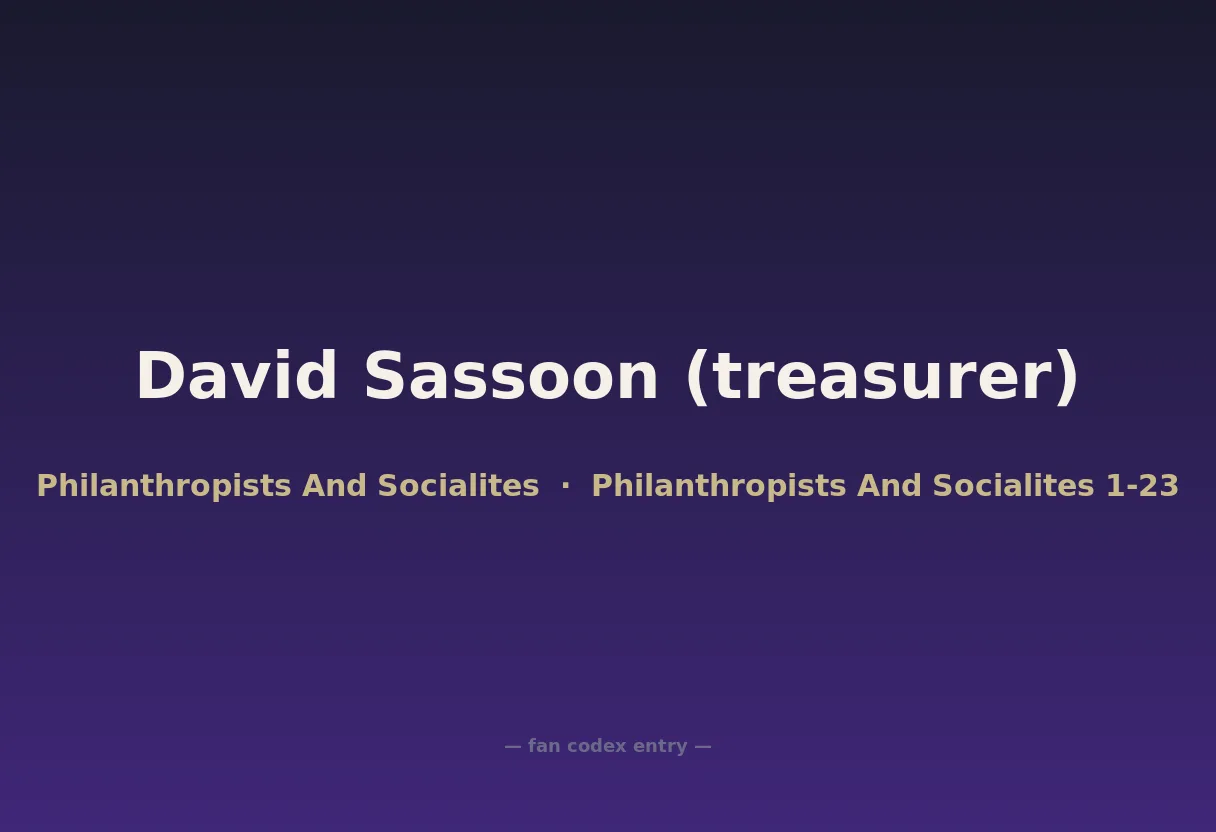 David Sassoon (treasurer)
