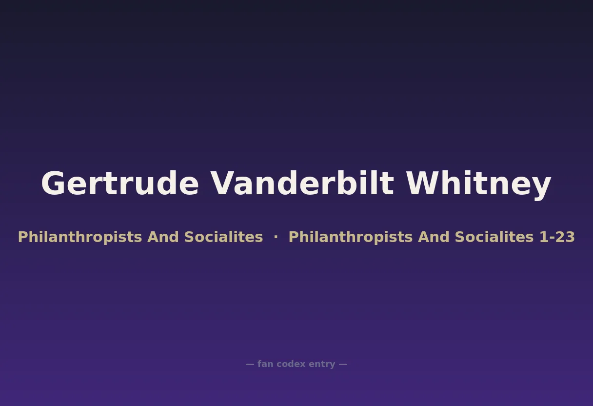 Gertrude Vanderbilt Whitney