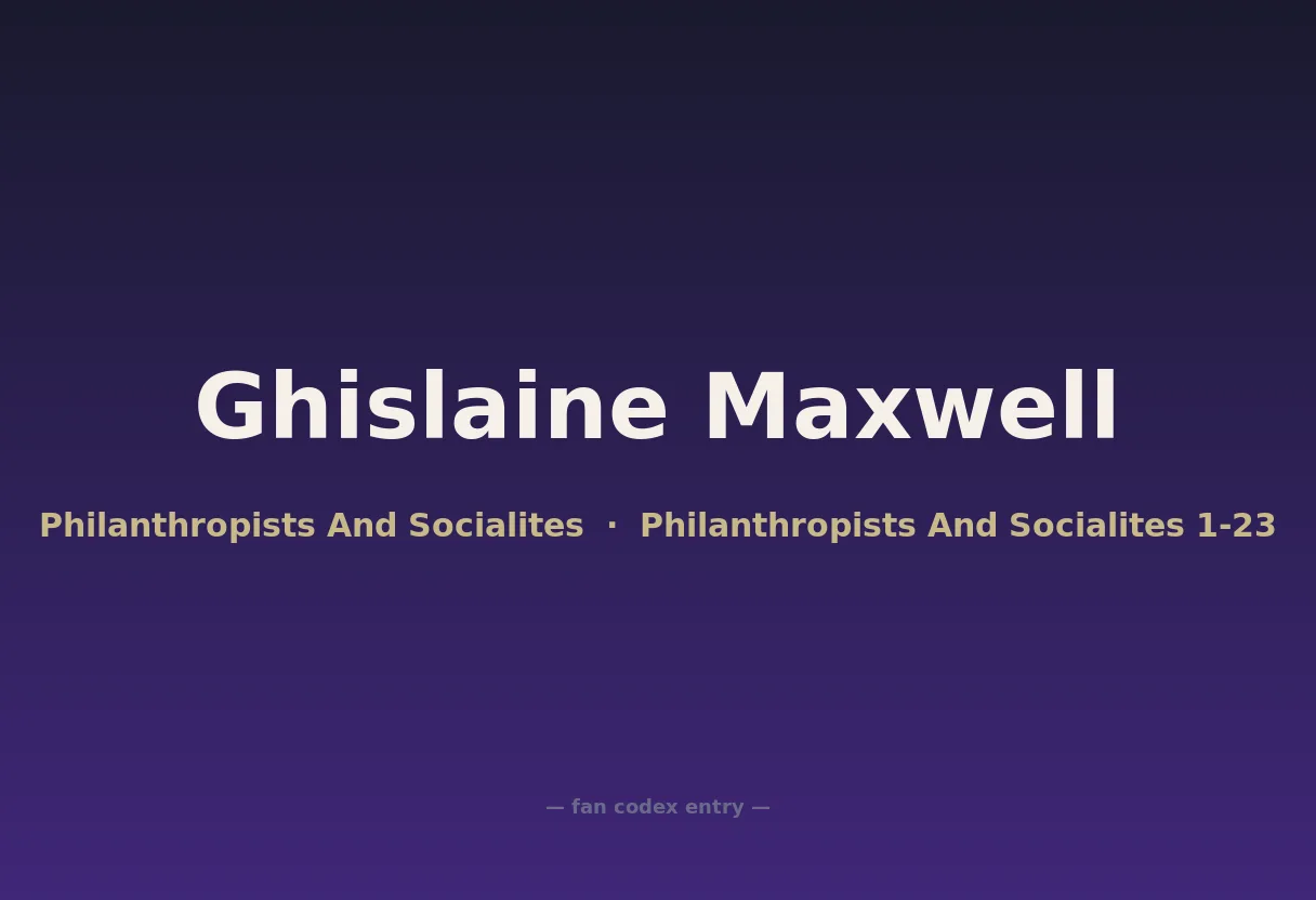 Ghislaine Maxwell