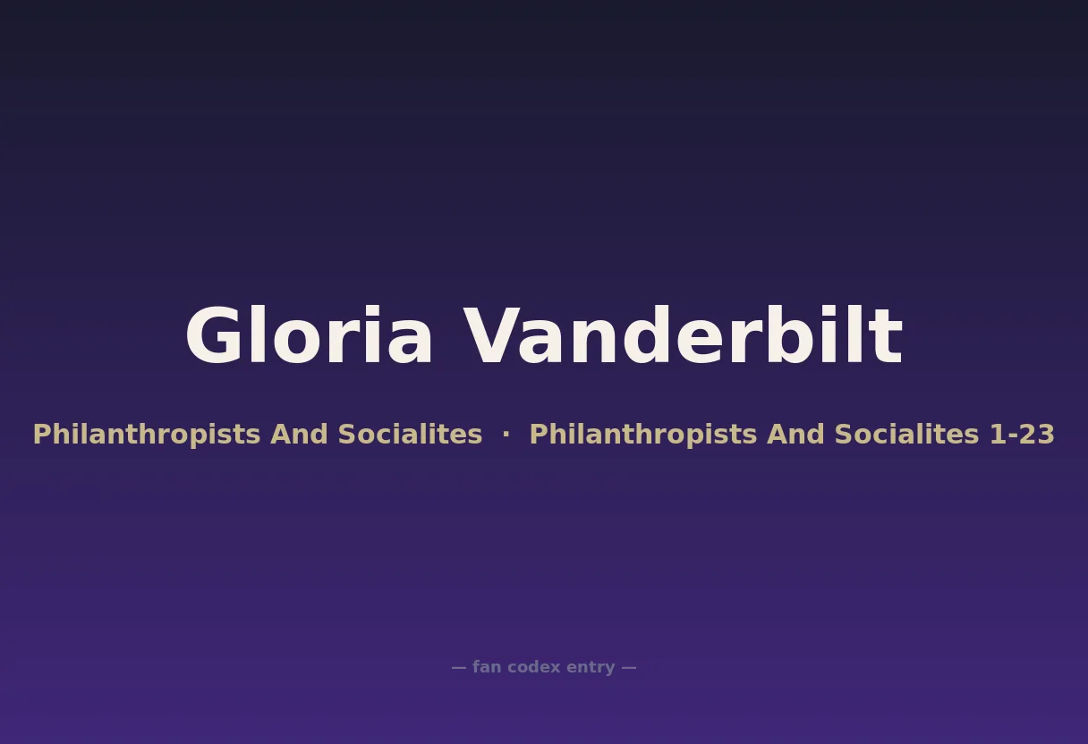 Gloria Vanderbilt